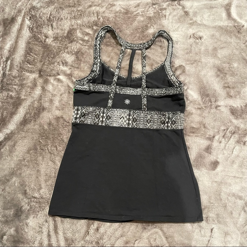 Athleta Black and Grey Crop Top